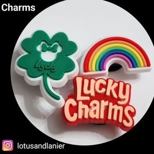Shoe Charms  "Lucky Charms" Charms Set of 3